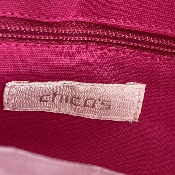 Chico's Jerri Clutch Embellished Embroidered Chain Bag Turquoise Tan‎ New - Picture 11 of 11